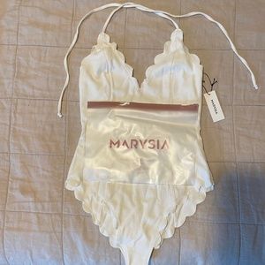 NWT Marysia Broadway Maillot- white